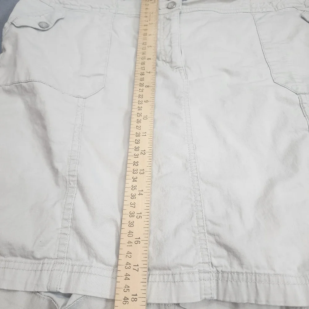 Karen Scott Skort Beige Cargo Utility Cotton Stretch Plus Size Women 16W